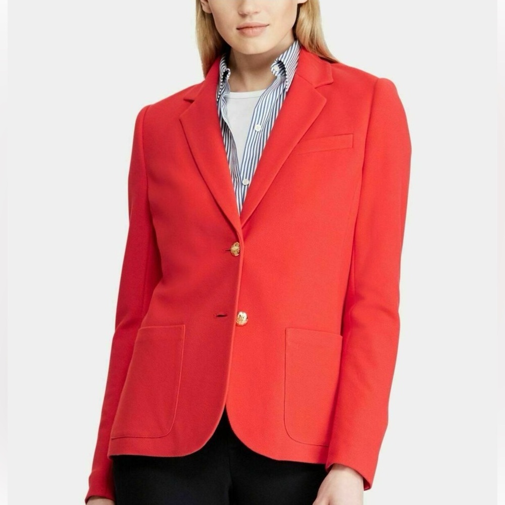 Ralph Lauren Textured Knit Cotton Career Wear Blazer Jacket  Size‎ S